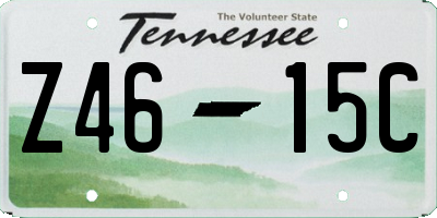 TN license plate Z4615C