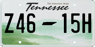 TN license plate Z4615H