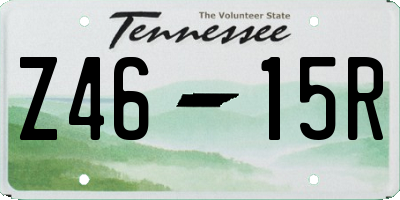 TN license plate Z4615R