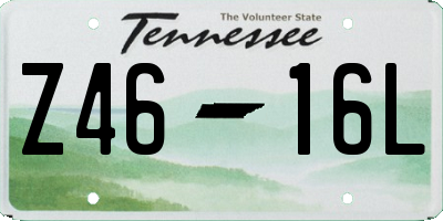 TN license plate Z4616L
