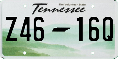 TN license plate Z4616Q