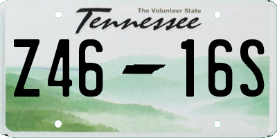 TN license plate Z4616S