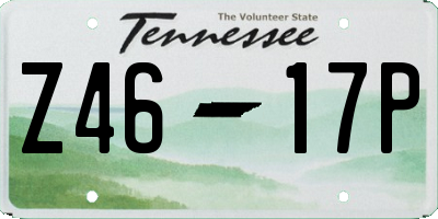 TN license plate Z4617P