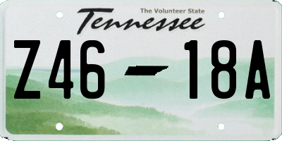 TN license plate Z4618A