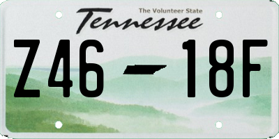 TN license plate Z4618F