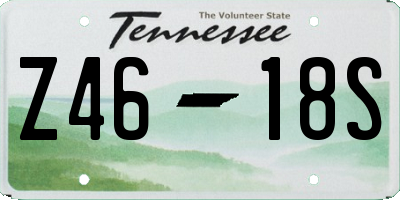 TN license plate Z4618S