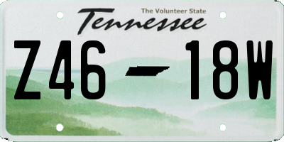 TN license plate Z4618W