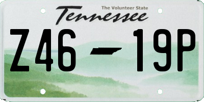 TN license plate Z4619P