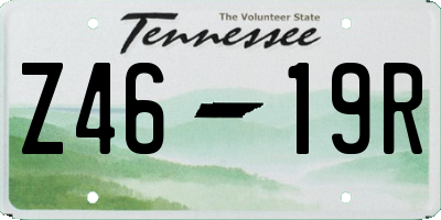 TN license plate Z4619R