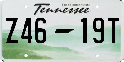 TN license plate Z4619T