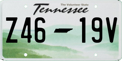 TN license plate Z4619V