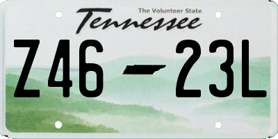 TN license plate Z4623L