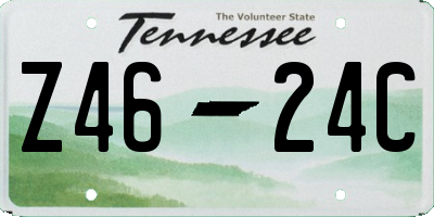 TN license plate Z4624C