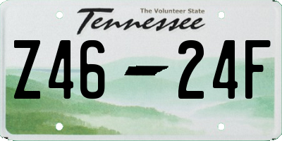 TN license plate Z4624F