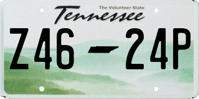 TN license plate Z4624P