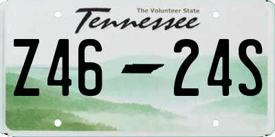 TN license plate Z4624S