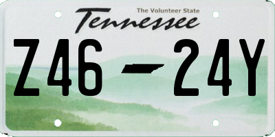 TN license plate Z4624Y