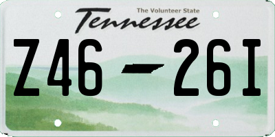 TN license plate Z4626I