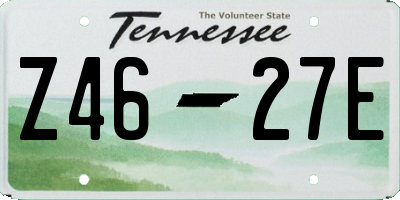 TN license plate Z4627E