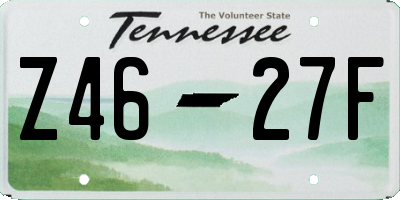 TN license plate Z4627F