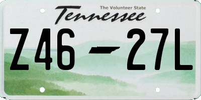 TN license plate Z4627L