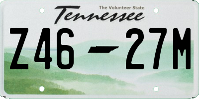 TN license plate Z4627M
