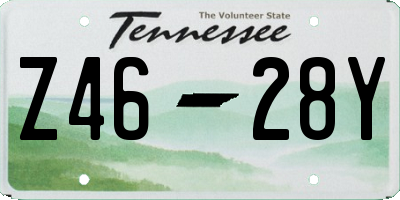 TN license plate Z4628Y