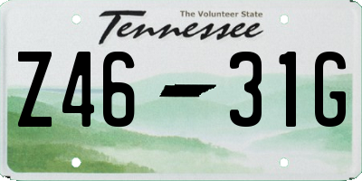 TN license plate Z4631G