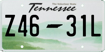 TN license plate Z4631L