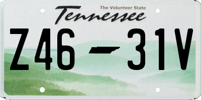 TN license plate Z4631V