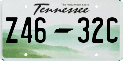 TN license plate Z4632C