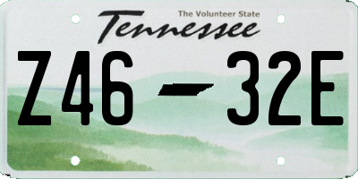 TN license plate Z4632E