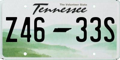 TN license plate Z4633S