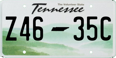 TN license plate Z4635C