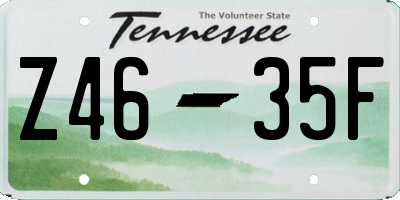 TN license plate Z4635F