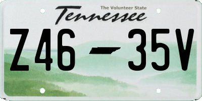 TN license plate Z4635V