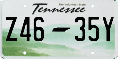 TN license plate Z4635Y