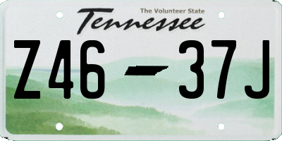 TN license plate Z4637J