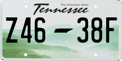 TN license plate Z4638F