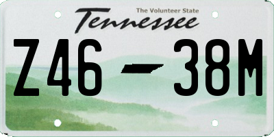 TN license plate Z4638M