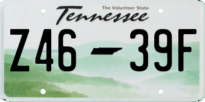 TN license plate Z4639F