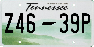 TN license plate Z4639P