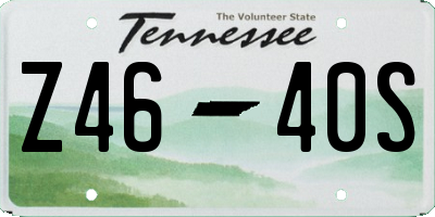 TN license plate Z4640S