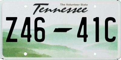 TN license plate Z4641C
