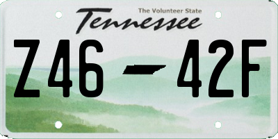 TN license plate Z4642F