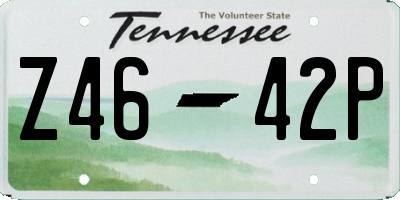 TN license plate Z4642P