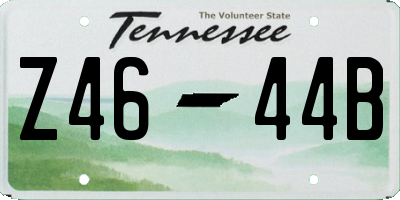TN license plate Z4644B
