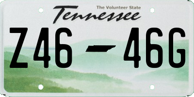 TN license plate Z4646G