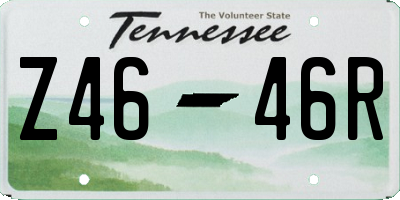 TN license plate Z4646R