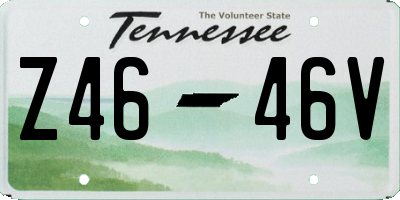 TN license plate Z4646V